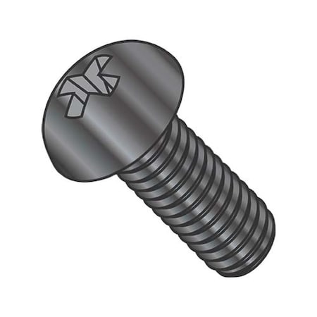 Usa Industrials 1/4"-20 x 1 in Phillips Round Machine Screw, Black Oxide Steel BULK-SCRW-7968